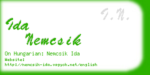 ida nemcsik business card